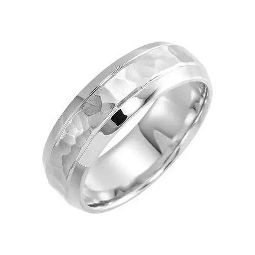 Hammered Wedding Band