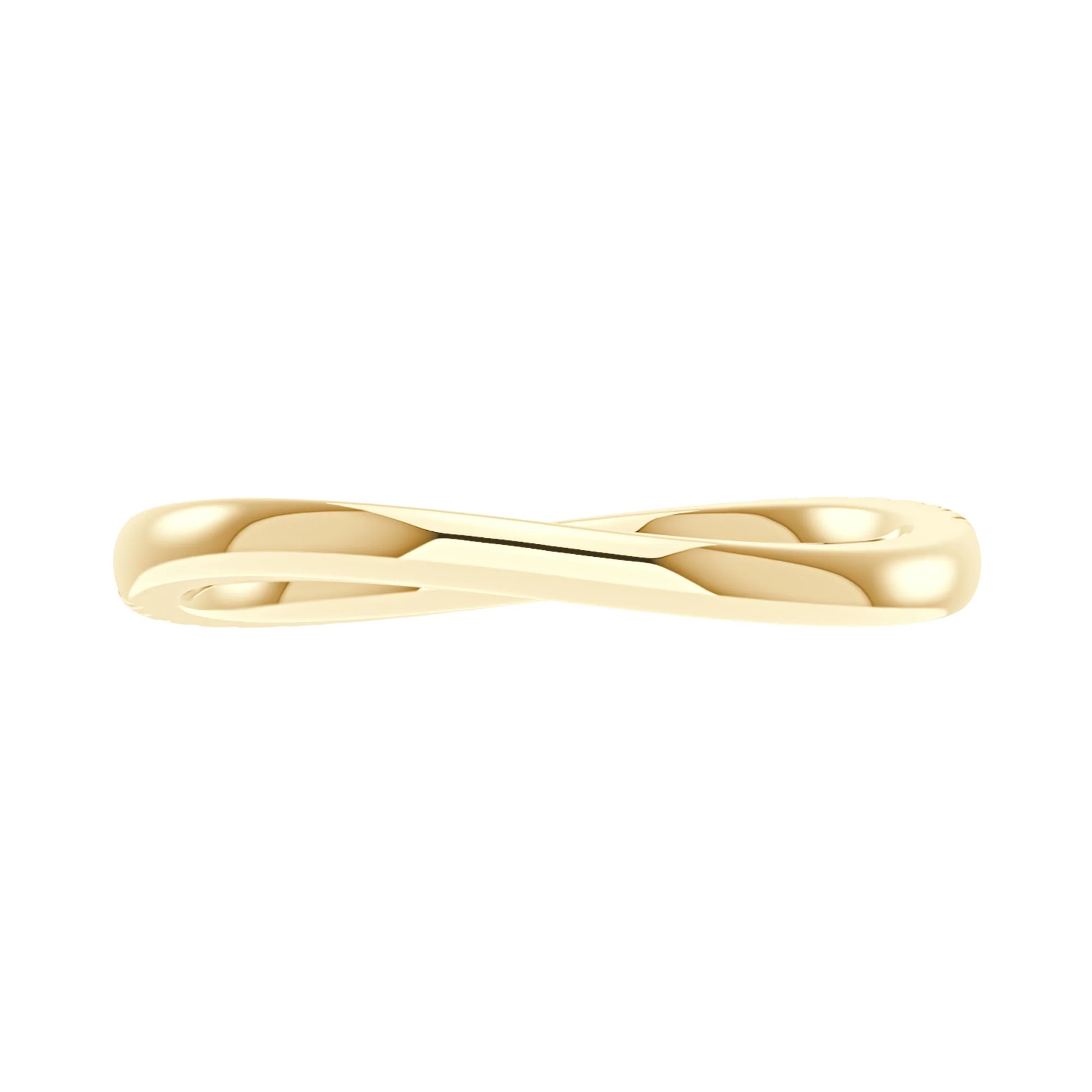 Nature Inspired Wave Moissanite Pavé Half Eternity Band - Image 3