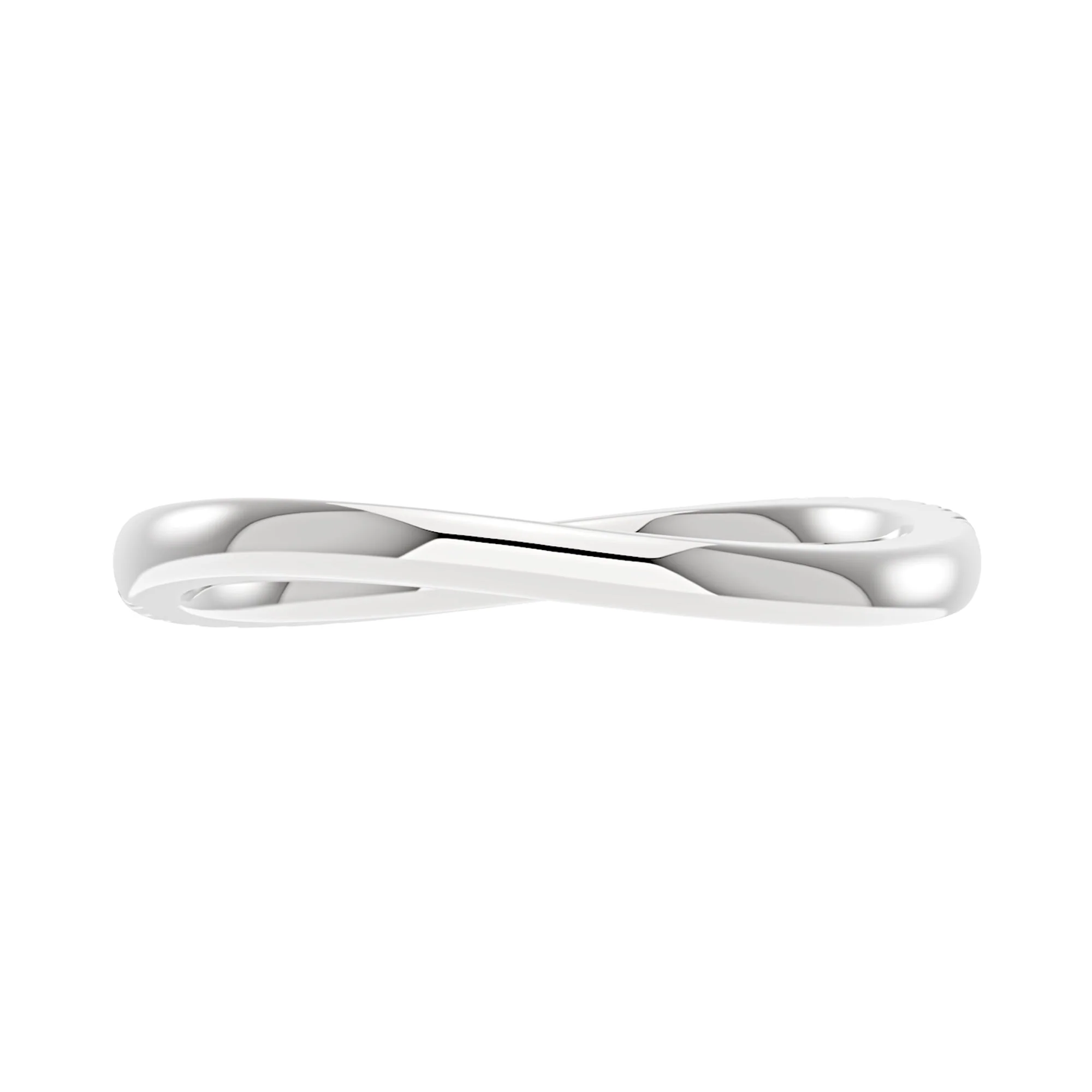 Nature Inspired Wave Moissanite Pavé Half Eternity Band - Image 6