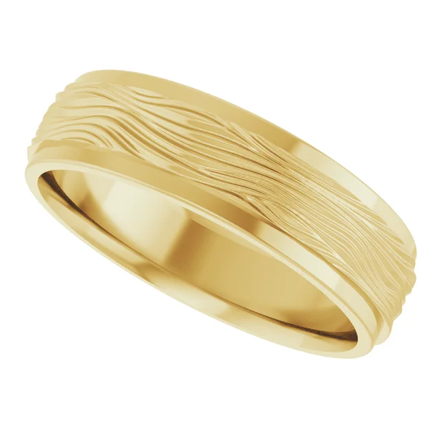 Textured Wedding Band - Image 15