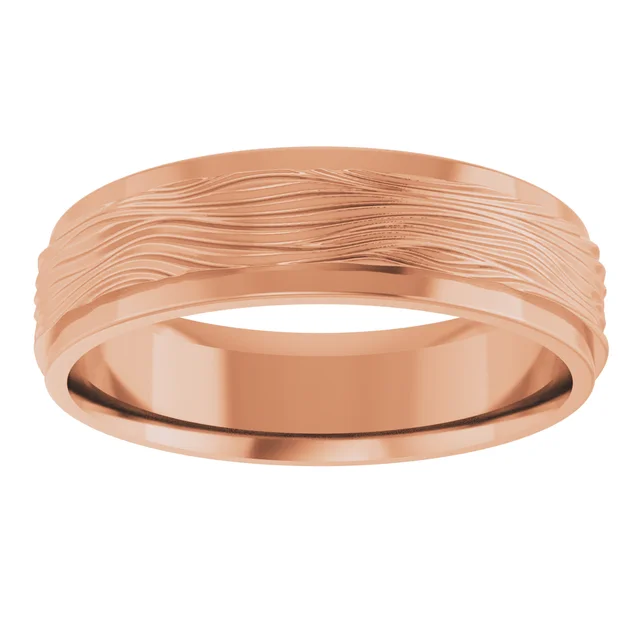 Textured Wedding Band - Image 2