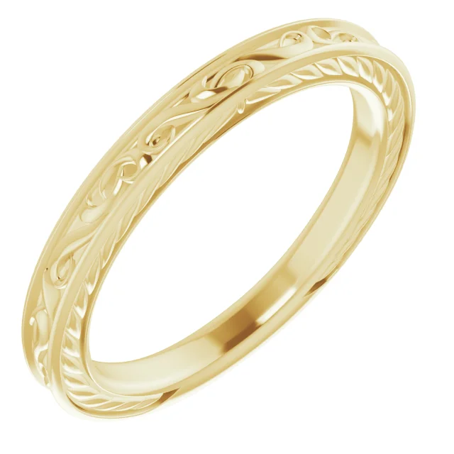 Timeless Romance Vintage Wedding Band - Image 15