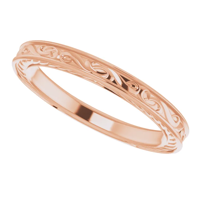 Timeless Romance Vintage Wedding Band - Image 11