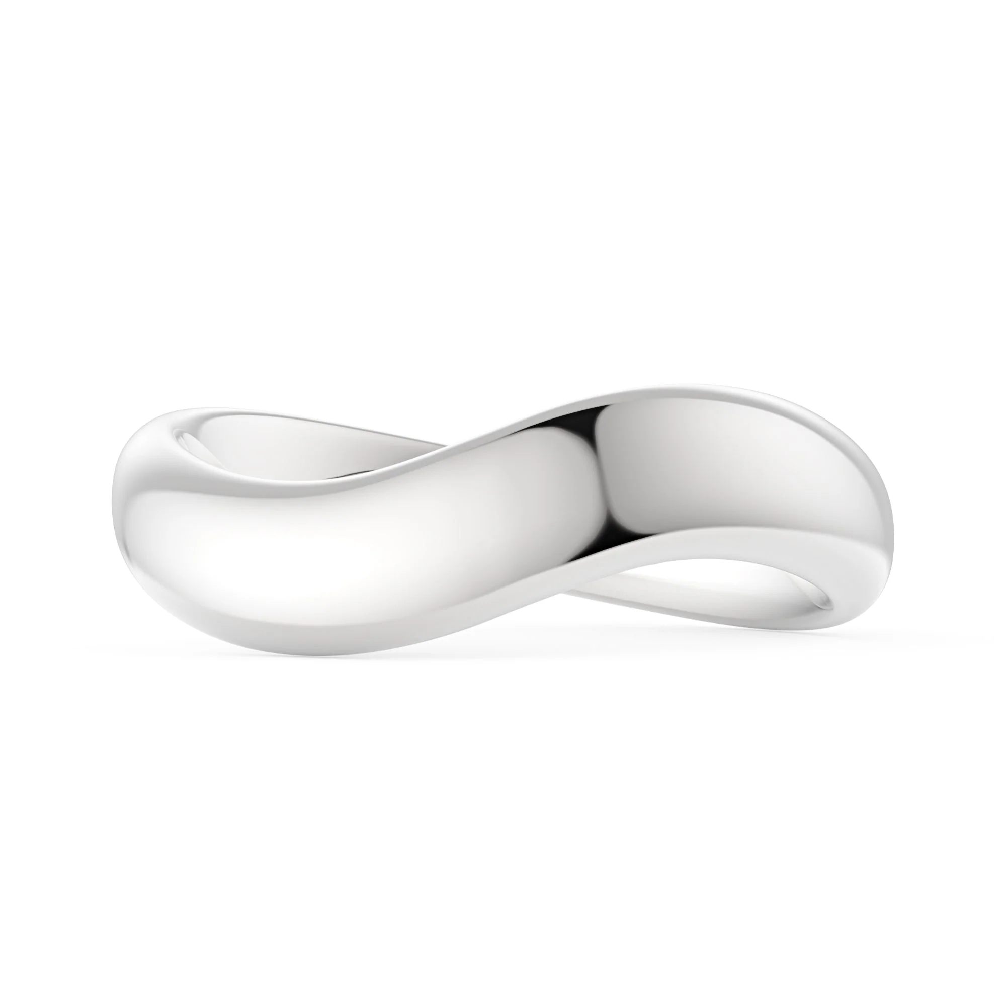 Nature Inspired Wave Solid Band - Image 4